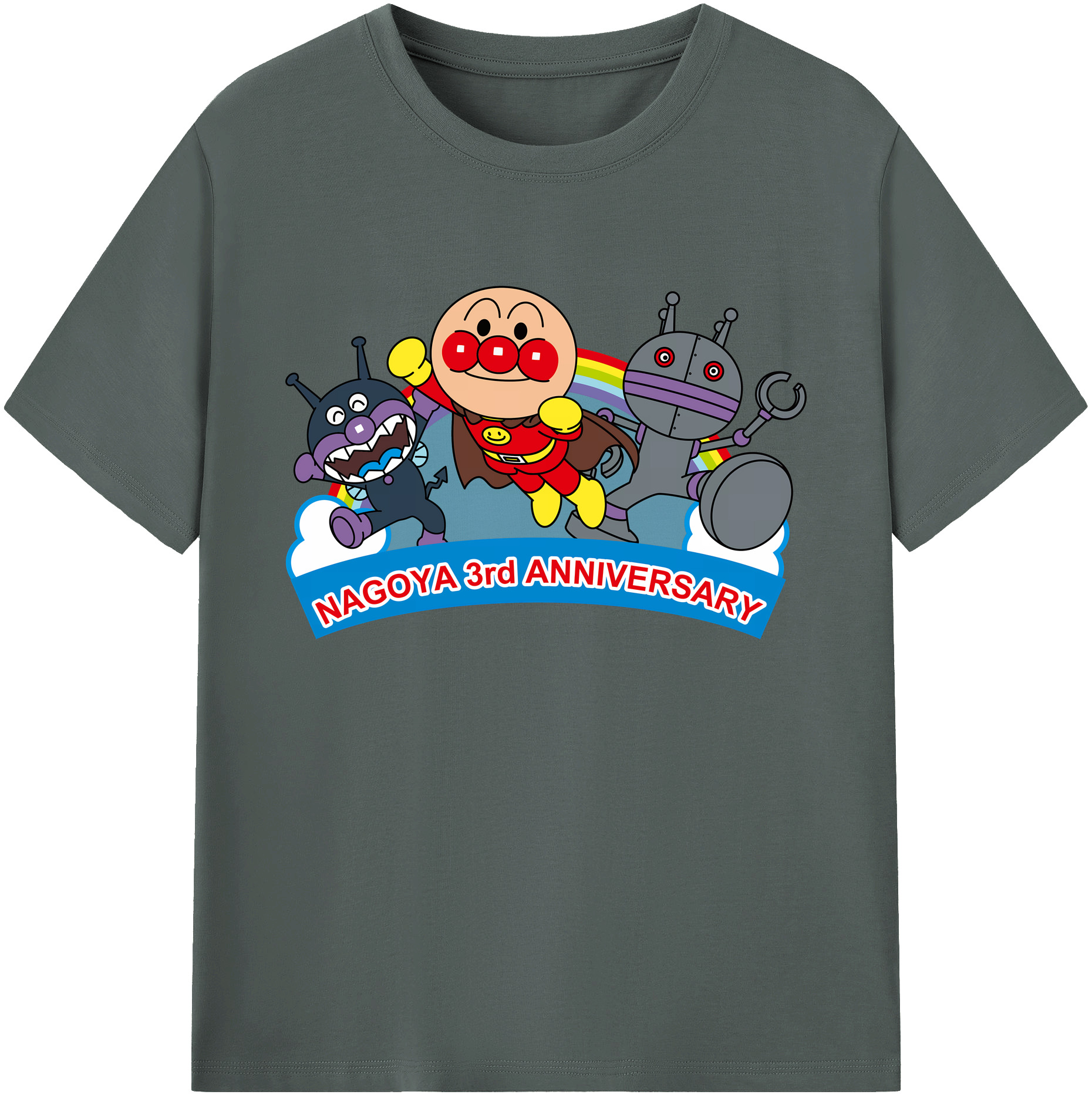 （画像用） アンパンマン Anpanman 綿100％ メンズ半袖Tシャツ｜肌触りやわらか＆通気性